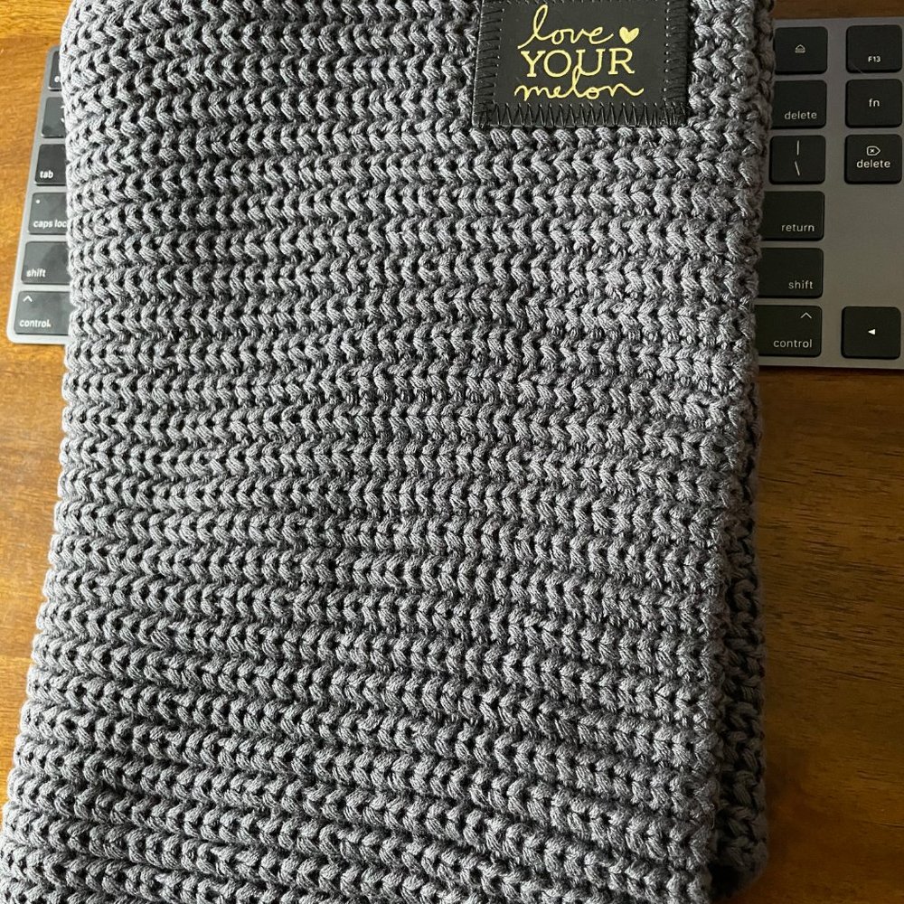Love YOUR Melon CHARCOAL GOLD FOIL INFINITY SCARF